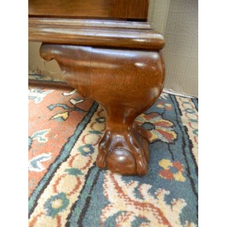 Verglaster Bücherschrank aus Mahagoni mit Breakfront