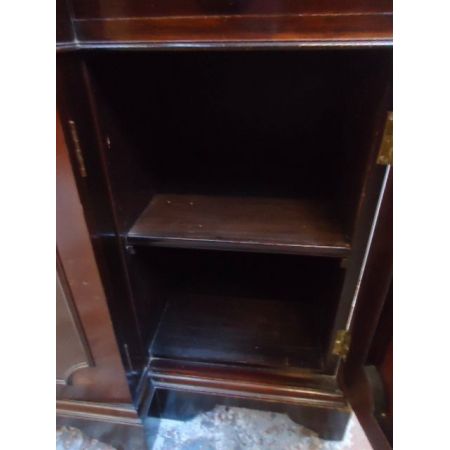 Bücherschrank mit Sekretär aus Mahagoni mit Breakfront