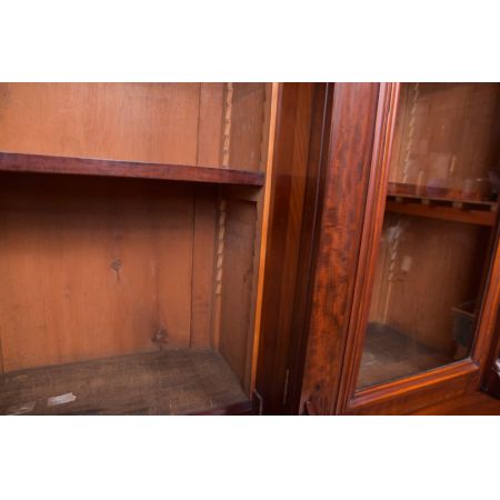 Original viktorianisches Mahagoni Breakfront Bookcase, ca. 1860