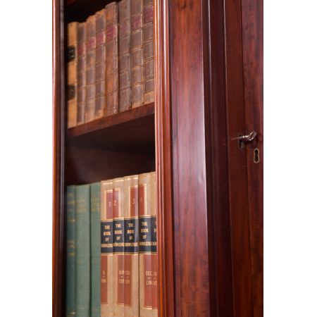 Original viktorianisches Mahagoni Breakfront Bookcase, ca. 1860