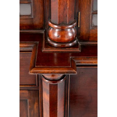 Original antikes Breakfront Bookcase im Georgian Style, ca. 1880