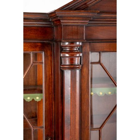 Original antikes Breakfront Bookcase im Georgian Style, ca. 1880