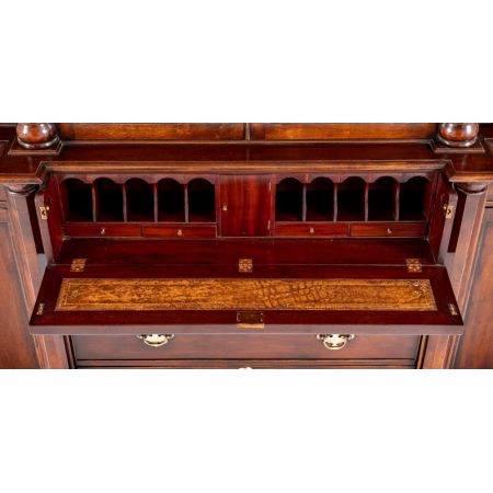 Original antikes Breakfront Bookcase im Georgian Style, ca. 1880