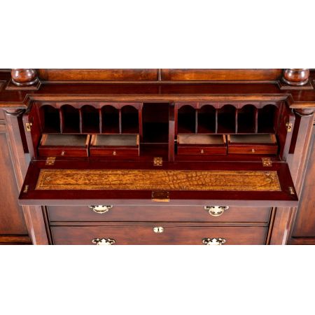 Original antikes Breakfront Bookcase im Georgian Style, ca. 1880