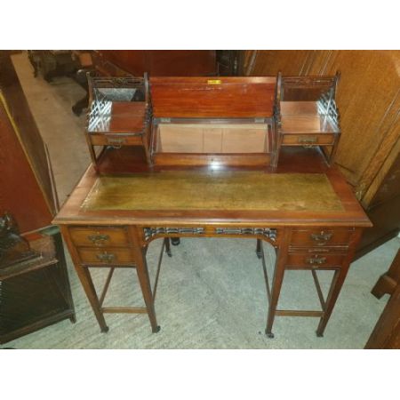 Spätviktorianischer Ladys Desk aus Mahagoni, ca. 1880