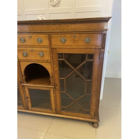 Antike Vitrine aus Eichenholz