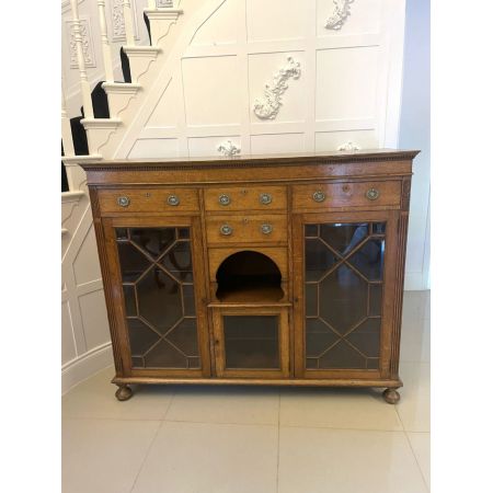 Antike Vitrine aus Eichenholz