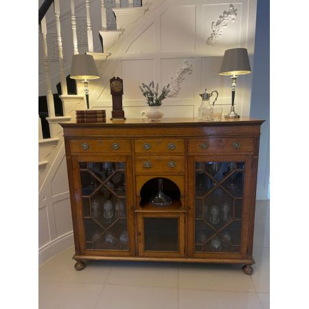 Antike Vitrine aus Eichenholz