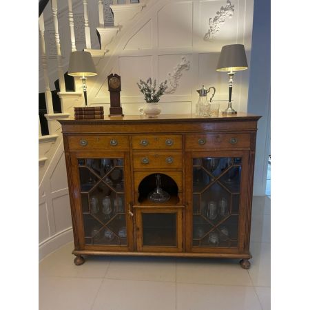 Antike Vitrine aus Eichenholz