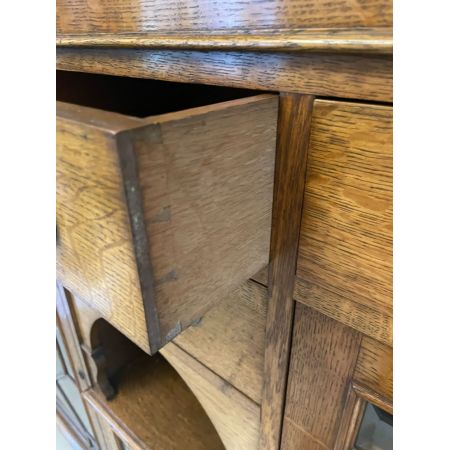 Antike Vitrine aus Eichenholz