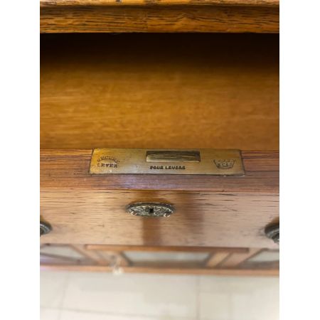 Antike Vitrine aus Eichenholz