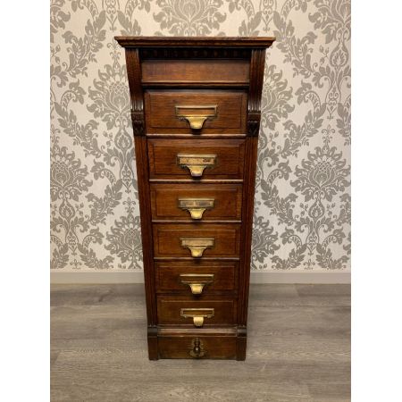 Antiker Edwardianischer Aktenschrank