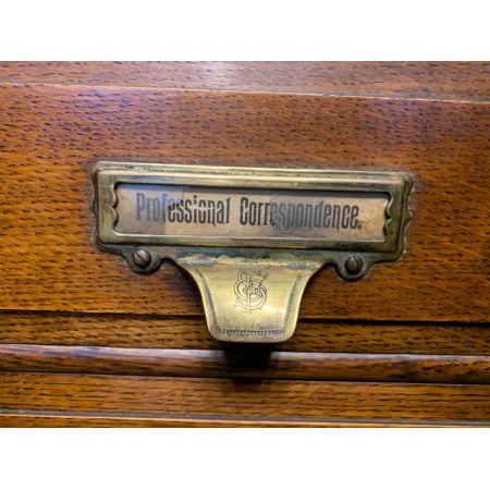 Antiker Edwardianischer Aktenschrank
