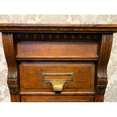 Antiker Edwardianischer Aktenschrank