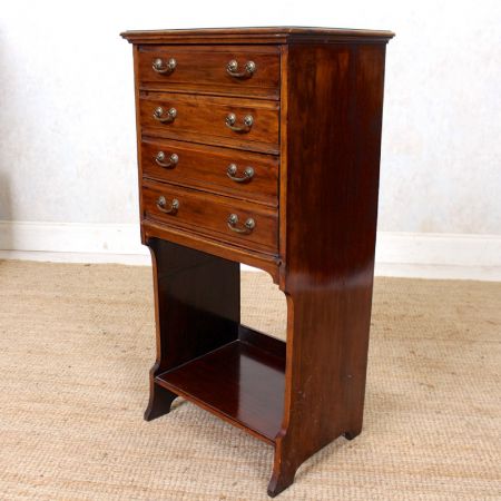 Original antiker Musikschrank aus massivem Mahagoniholz