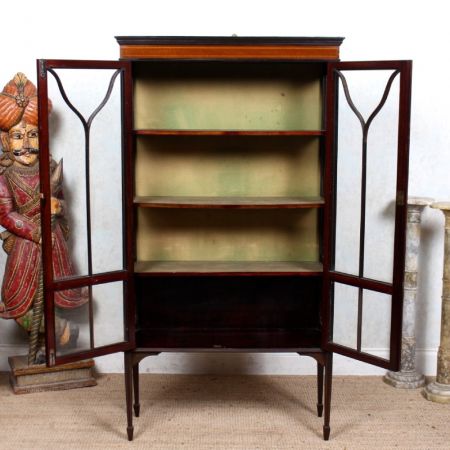 Edwardianischer Bücherschrank aus Mahagoniholz mit Astragal Verglasung