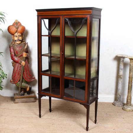 Edwardianischer Bücherschrank aus Mahagoniholz mit Astragal Verglasung