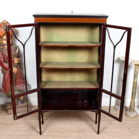 Edwardianischer Bücherschrank aus Mahagoniholz mit Astragal Verglasung