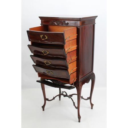 Edwardianischer antiker Musikschrank