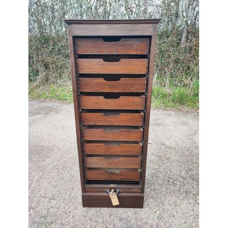 Antiker Aktenschrank mit Zargenfront