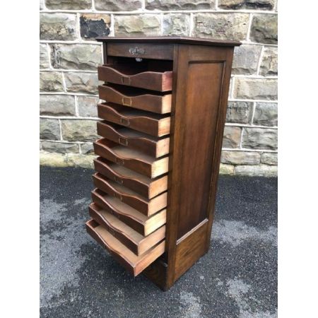 Antiker edwardianischer Aktenschrank