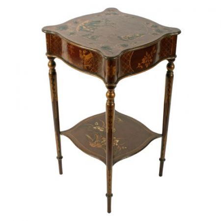 Edwardianischer Chinoiserie Tisch aus Mahagoniholz