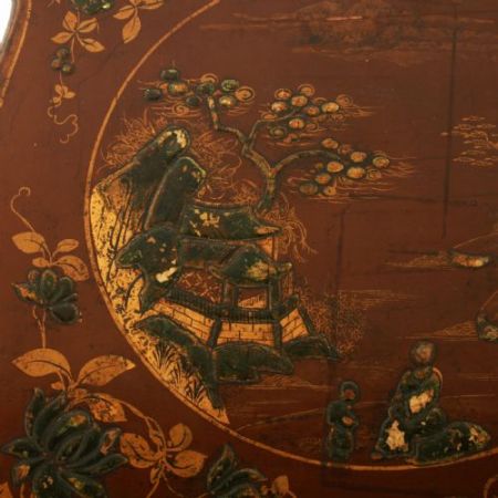 Edwardianischer Chinoiserie Tisch aus Mahagoniholz