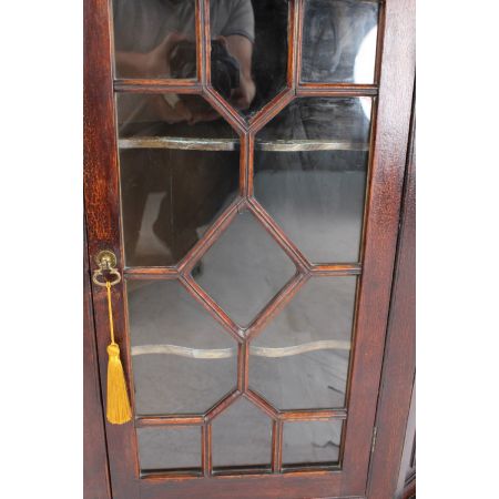 Antiker Hänge-Eckvitrine