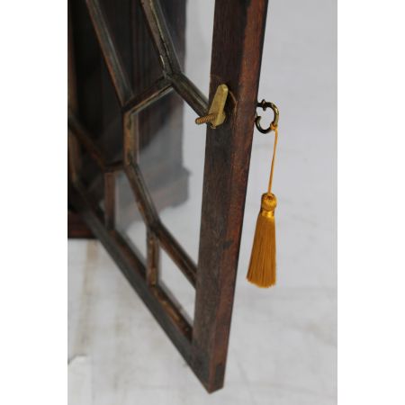 Antiker Hänge-Eckvitrine