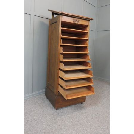 Antiker Aktenschrank aus Eichenholz