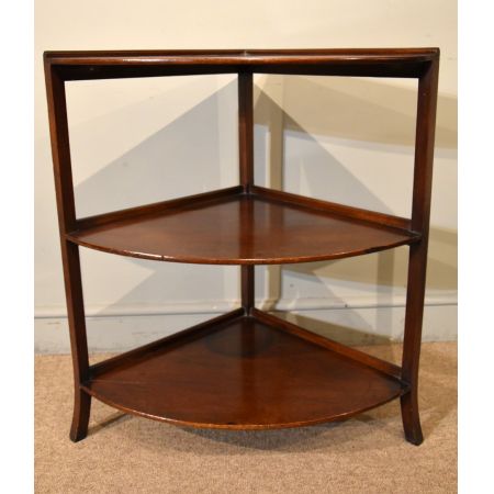 Antikes Eckregal aus Mahagoni