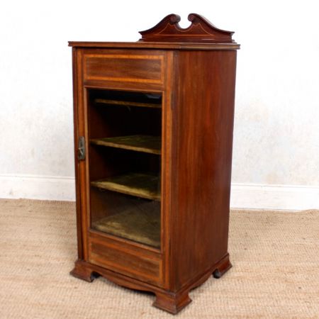 Antiker Musikschrank aus Mahagoni und Palisander