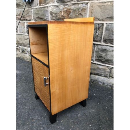 Art Deco Nachttisch aus Walnussholz