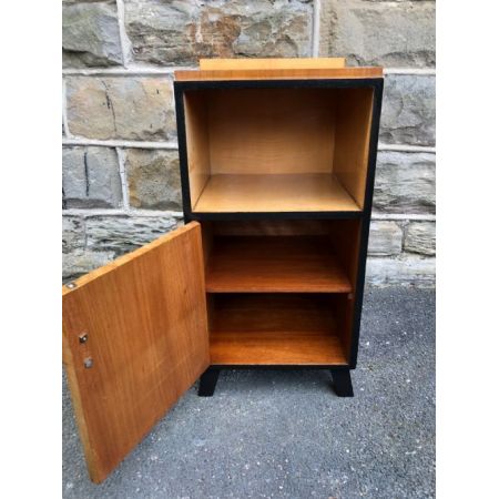 Art Deco Nachttisch aus Walnussholz