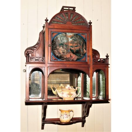 Antiker Wandschrank aus Mahagoni