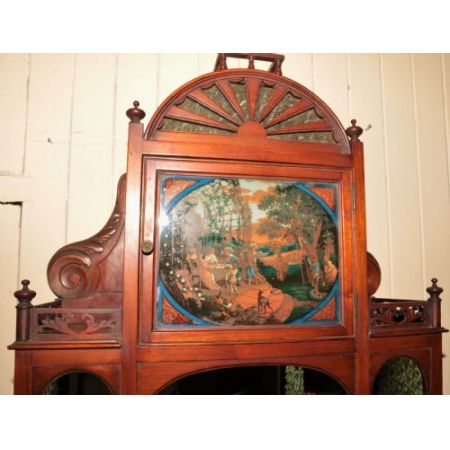 Antiker Wandschrank aus Mahagoni