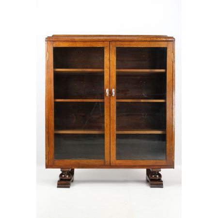 Art-Deco-Bücherregal aus Eiche