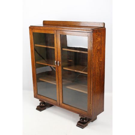 Art-Deco-Bücherregal aus Eiche