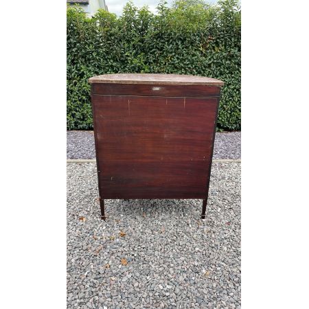 Antike Demi-Lume Vitrine mit Mahagoni Intarsien