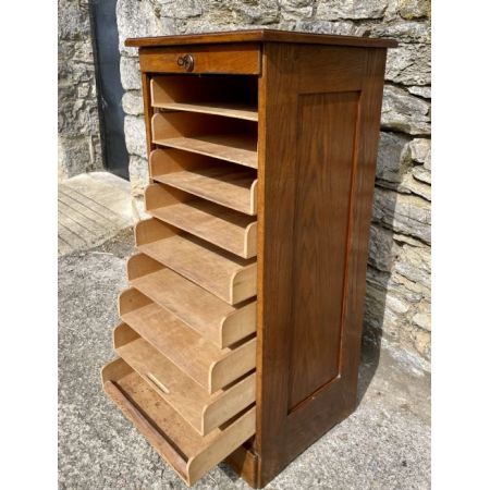 Antiker Aktenschrank aus Eichenholz