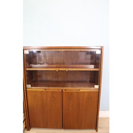 Zweiteiliges Retro Schrankset aus Teakbaumholz