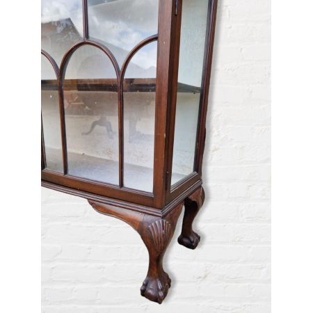 Antike edwardianische Bowfront Vitrine, gebogene Front, ca. 1900