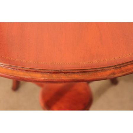 Antiker edwardianischer Beistelltisch mit Intarsien
