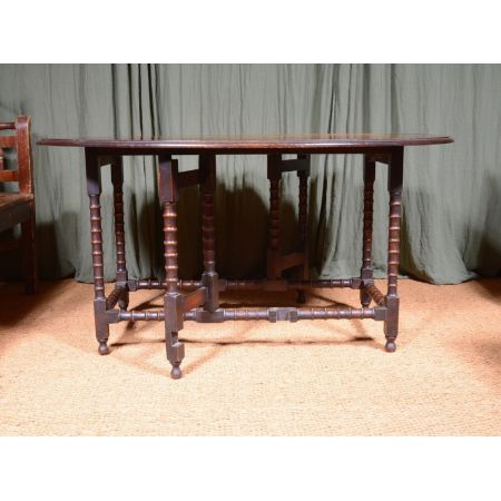 Ovaler Esstisch aus Eichenholz, ca. 1860