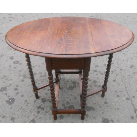 Ovaler Klapptisch / Drop Leaf Table aus Eiche, ca. 1920