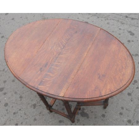 Ovaler Klapptisch / Drop Leaf Table aus Eiche, ca. 1920