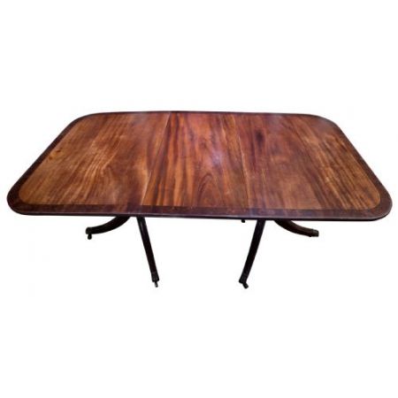 Antiker Regency Twin Pillar Table, original englisch