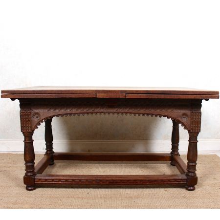 Englischer Trestle Dining Table / Esstisch, Eiche, für 10 Personen, ca. 1750