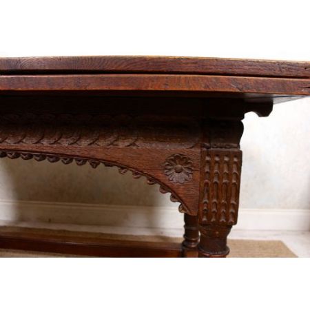 Englischer Trestle Dining Table / Esstisch, Eiche, für 10 Personen, ca. 1750