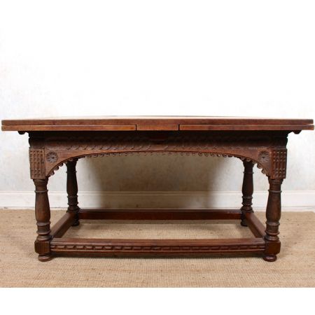 Englischer Trestle Dining Table / Esstisch, Eiche, für 10 Personen, ca. 1750